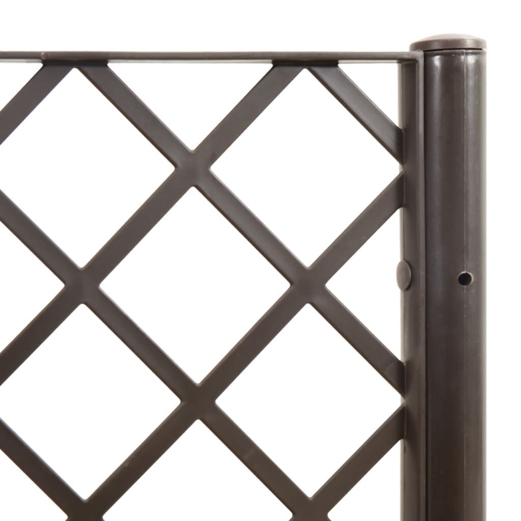 plantekasse med espalier 120x40x142 cm PP brun