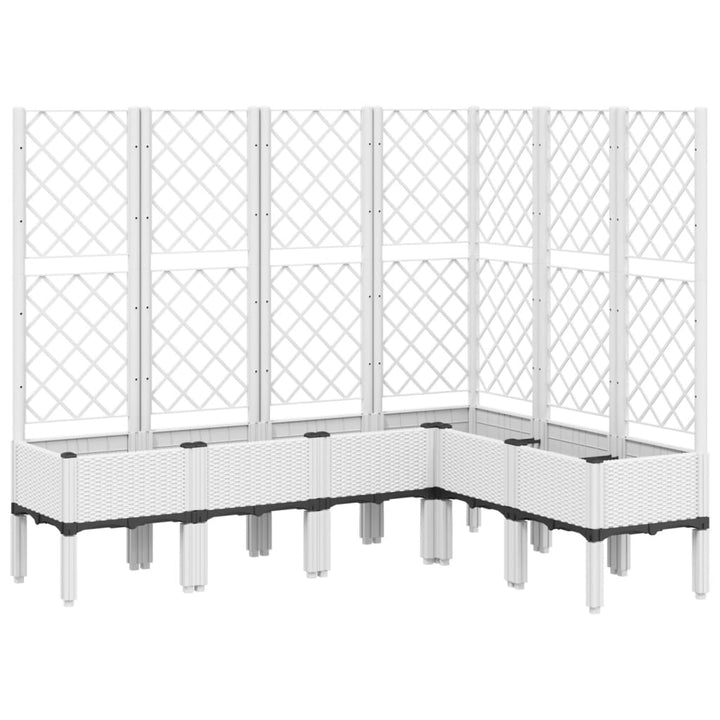plantekasse med espalier 160x120x142 cm PP hvid