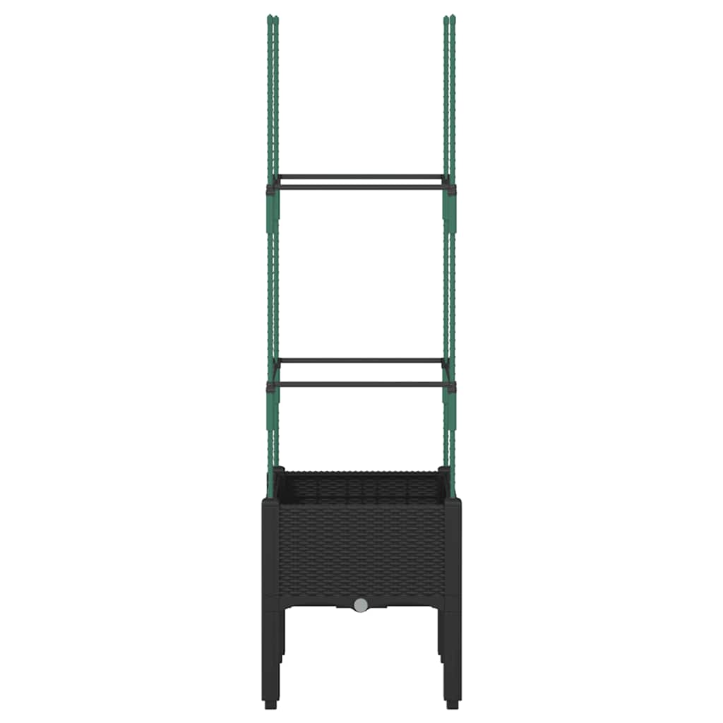 plantekasse med espalier 40x40x142,5 cm PP sort