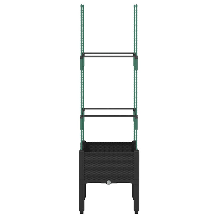 plantekasse med espalier 40x40x142,5 cm PP sort