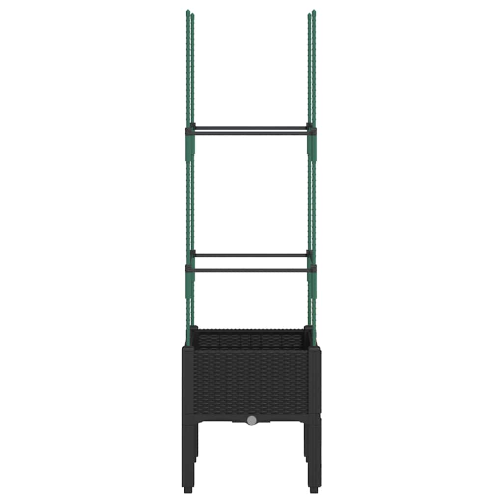 plantekasse med espalier 40x40x142,5 cm PP sort