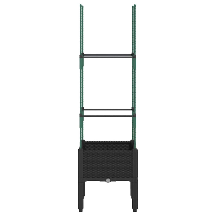 plantekasse med espalier 40x40x142,5 cm PP sort