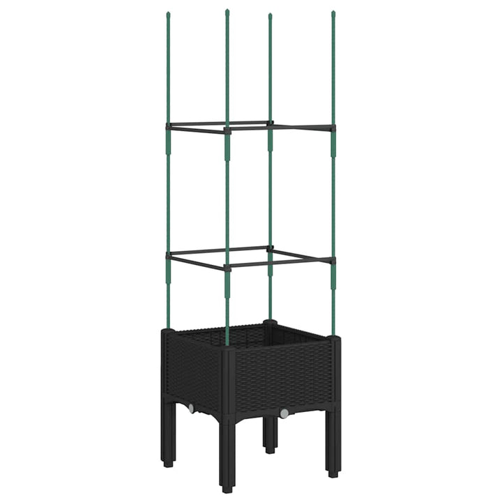 plantekasse med espalier 40x40x142,5 cm PP sort