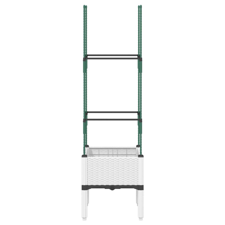 plantekasse med espalier 40x40x142,5 cm PP hvid