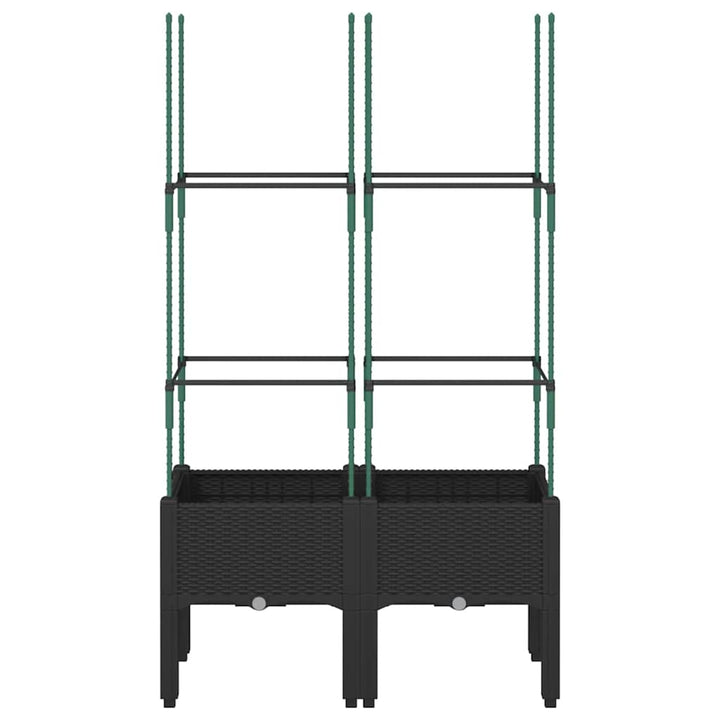 plantekasse med espalier 80x40x142,5 cm PP sort