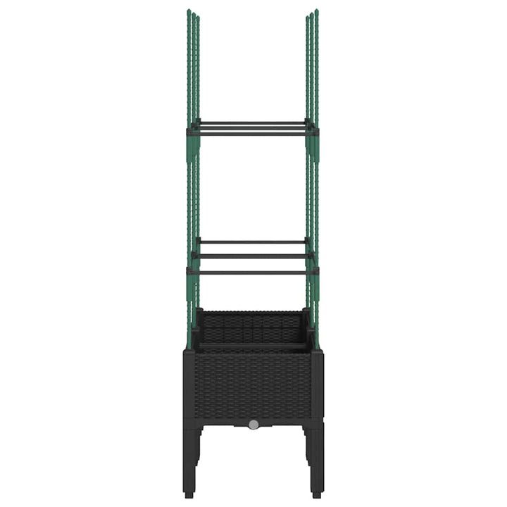 plantekasse med espalier 80x40x142,5 cm PP sort