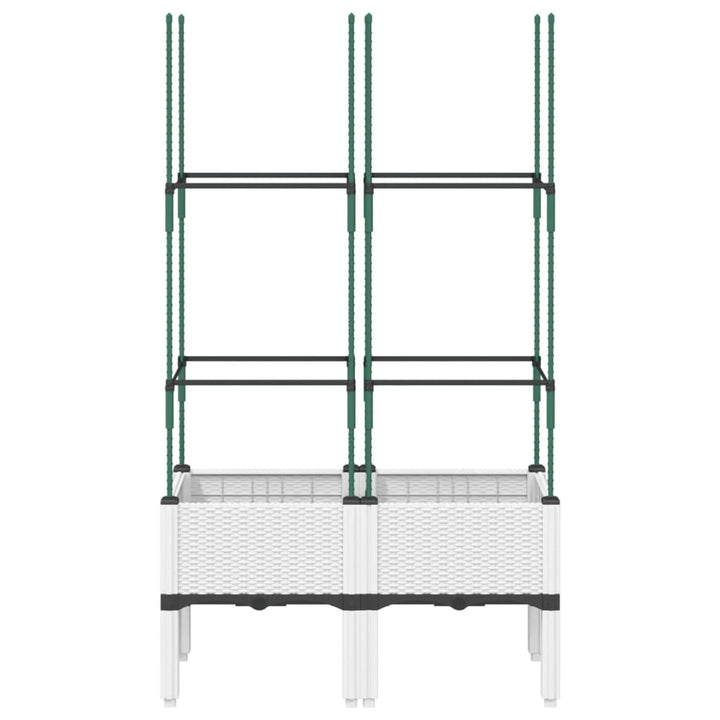 plantekasse med espalier 80x40x142,5 cm PP hvid