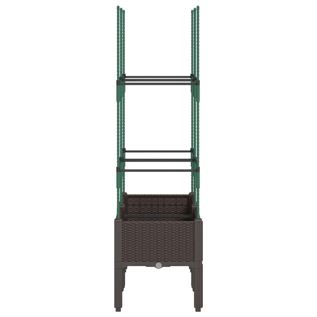 plantekasse med espalier 80x40x142,5 cm PP brun