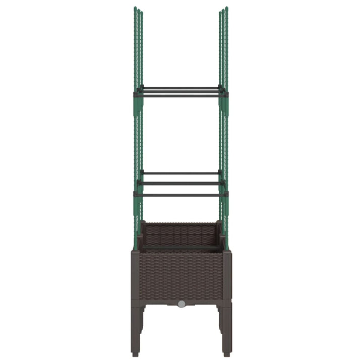 plantekasse med espalier 80x40x142,5 cm PP brun