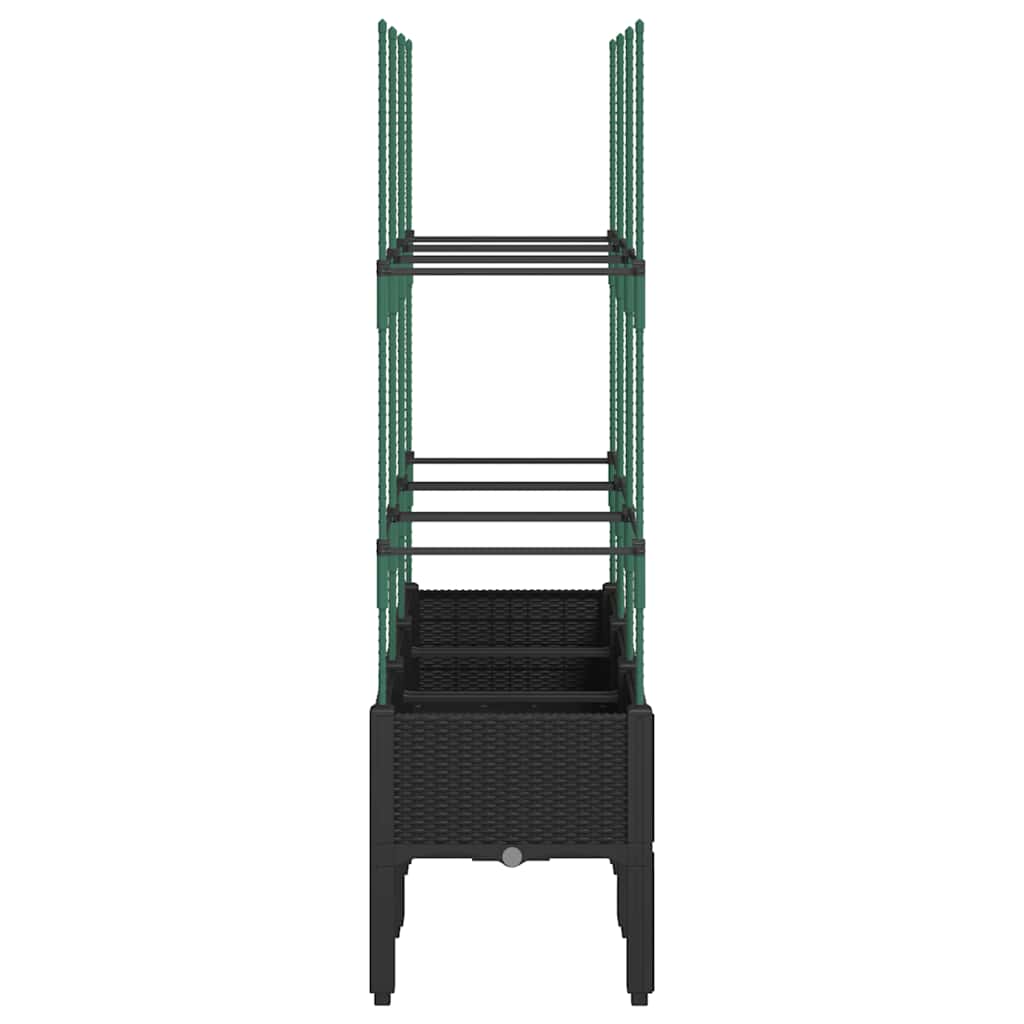 plantekasse med espalier 120x40x142,5 cm PP sort