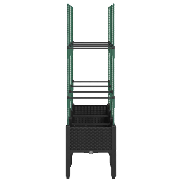 plantekasse med espalier 120x40x142,5 cm PP sort