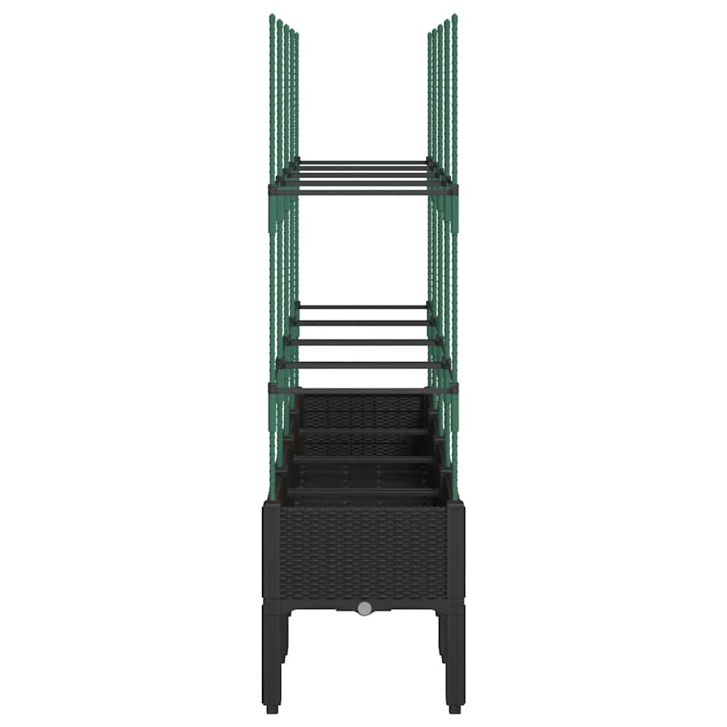 plantekasse med espalier 160x40x142,5 cm PP sort