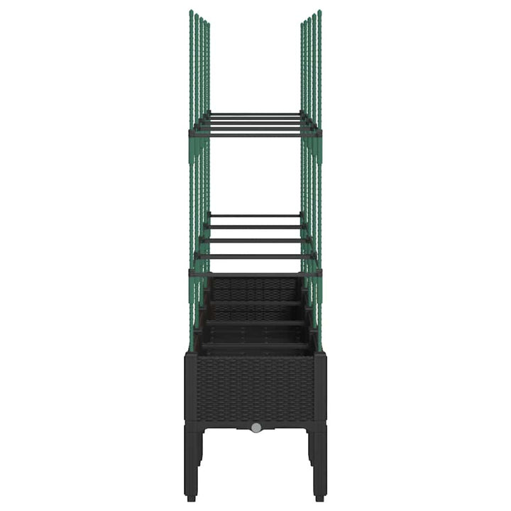 plantekasse med espalier 160x40x142,5 cm PP sort
