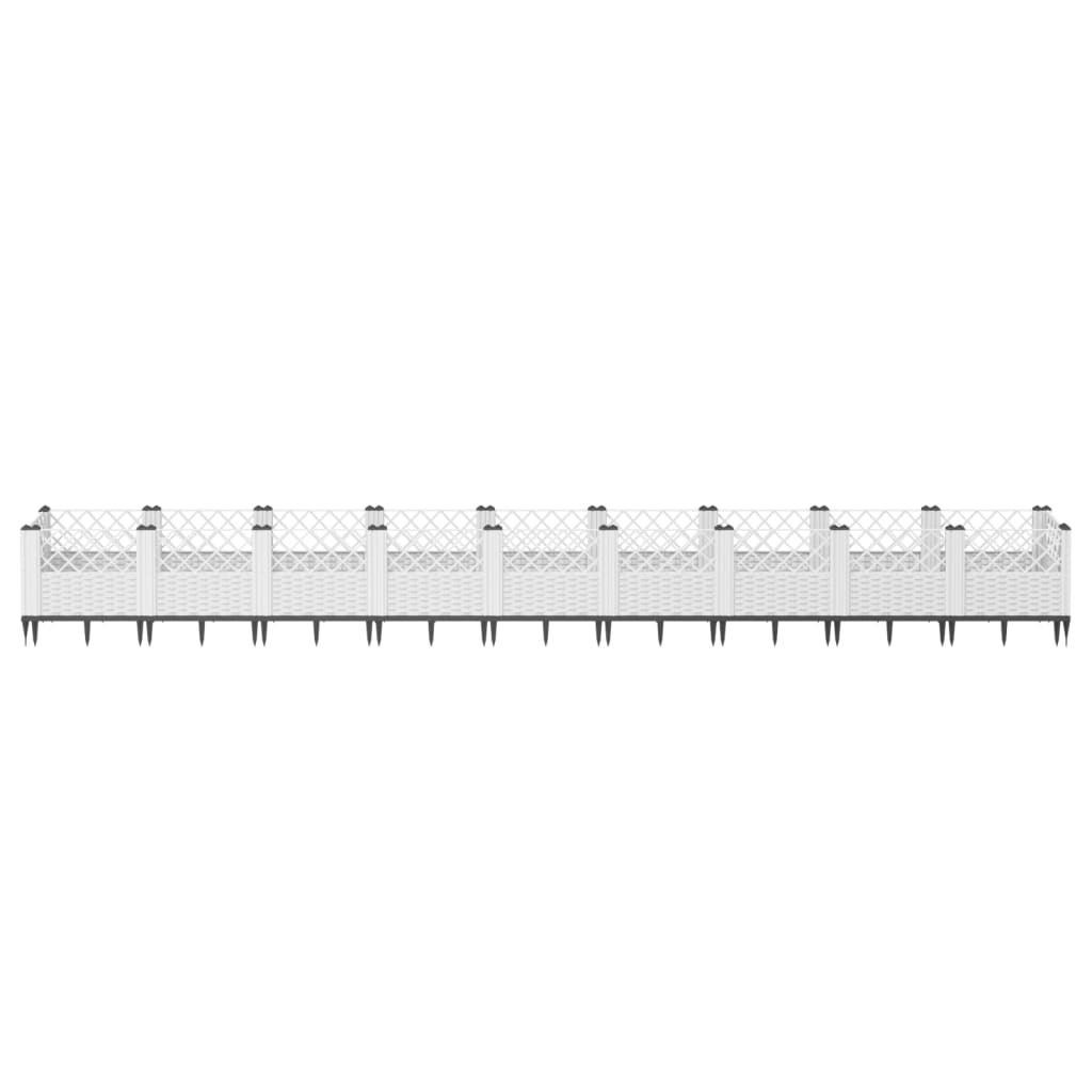 plantekasse med spyd 363,5x43,5x43,5 PP hvid
