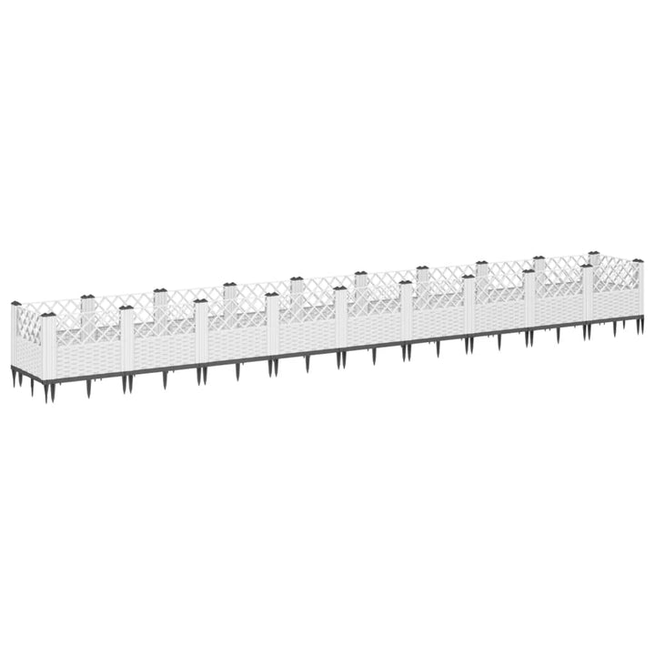 plantekasse med spyd 363,5x43,5x43,5 PP hvid