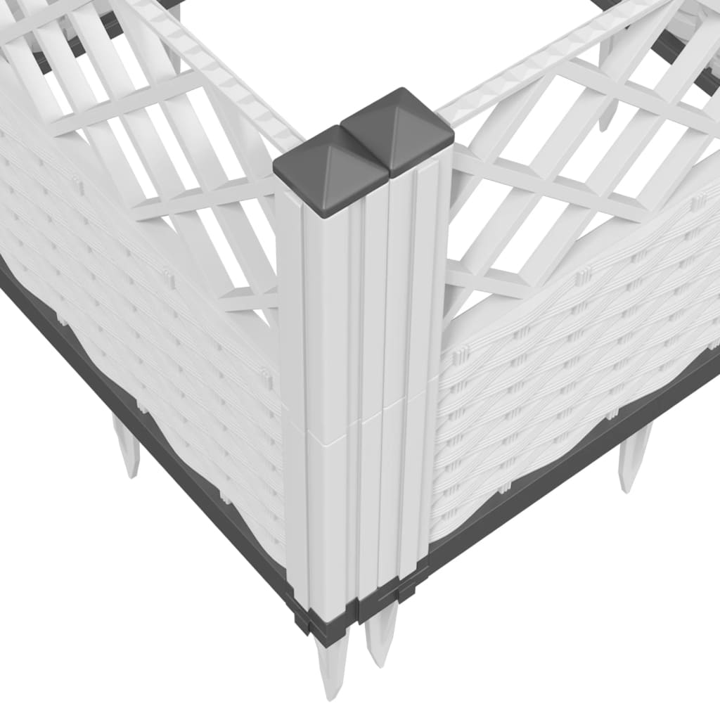 plantekasse med spyd 363,5x43,5x43,5 PP hvid