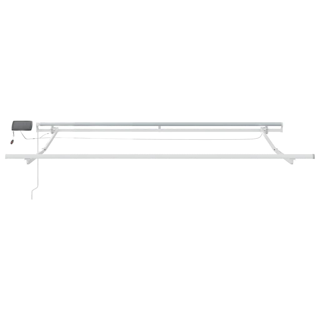 markise med LED-lys 300x250 cm manuel betjening bordeauxfarvet