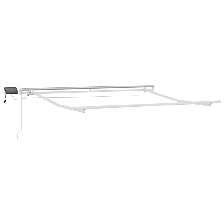markise med LED-lys 300x250 cm manuel betjening bordeauxfarvet