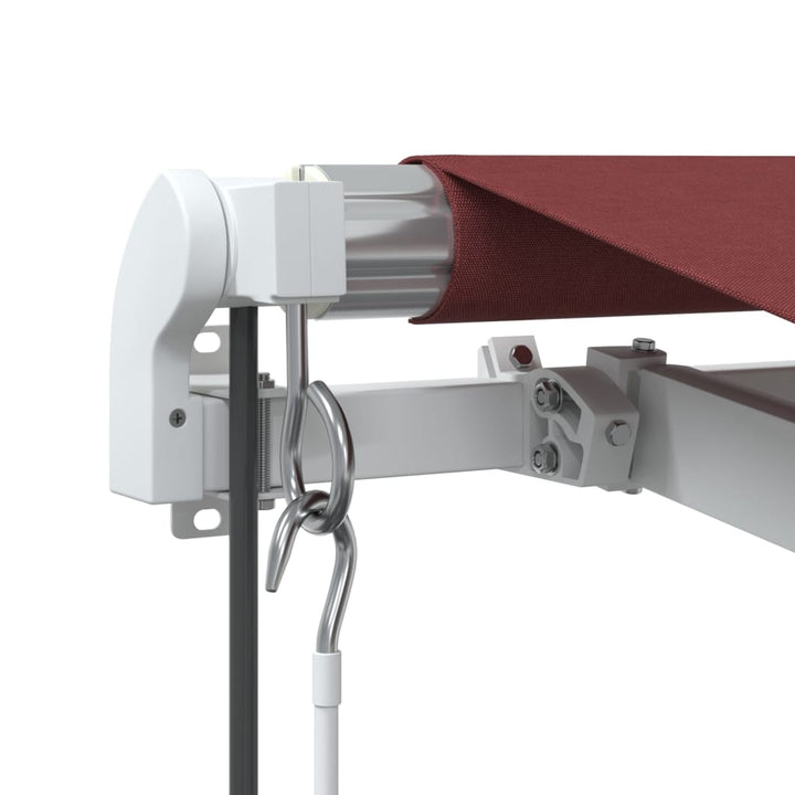 markise med LED-lys 350x250 cm automatisk betjening bordeaux