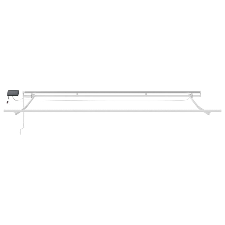 markise med LED-lys 400x300 cm manuel betjening bordeauxfarvet