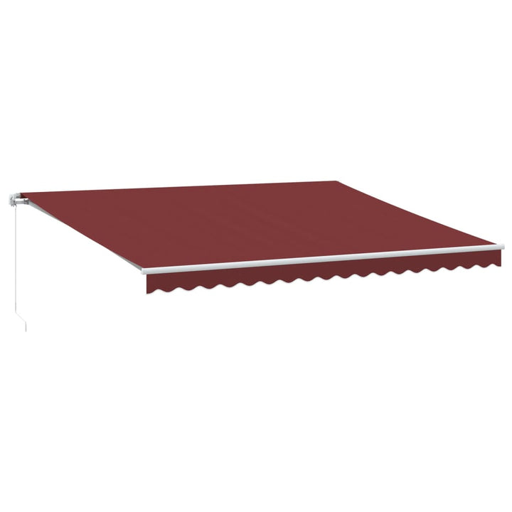 Udtrækkelig markise Bordeaux 450 × 350 cm Stof og aluminium