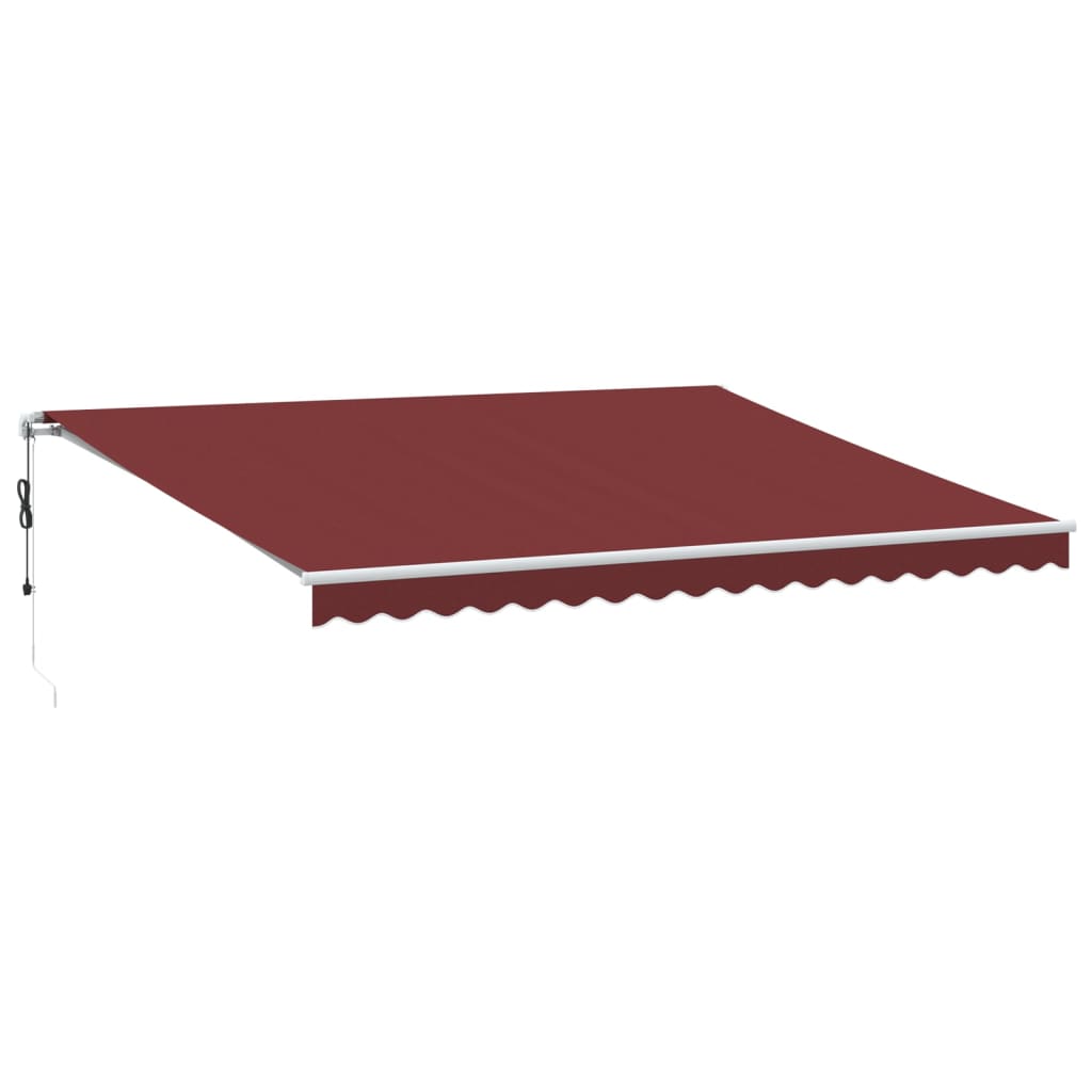 markise 450x350 cm automatisk betjening bordeauxfarvet
