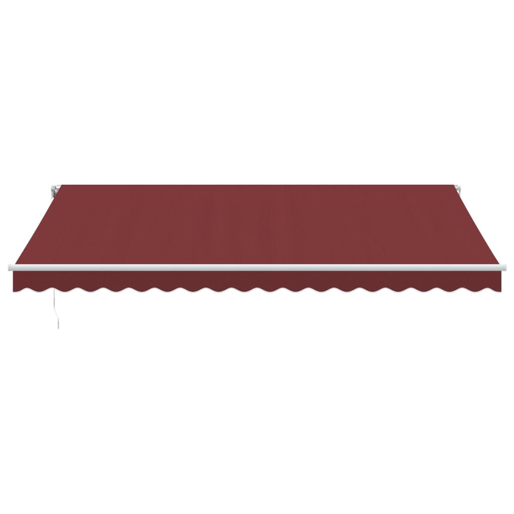markise med LED-lys 450x350 cm automatisk betjening bordeaux