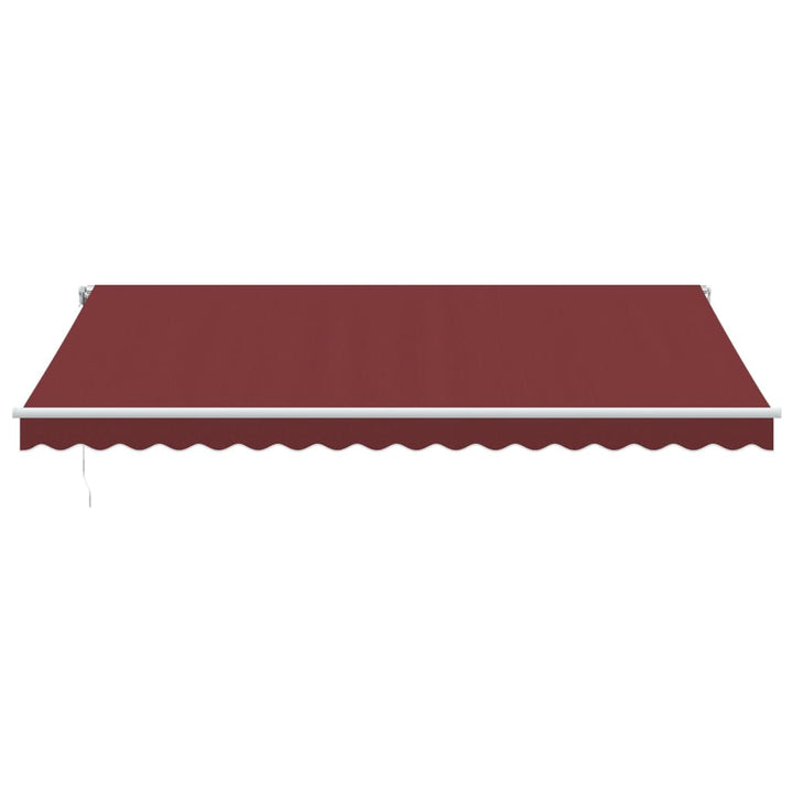 markise med LED-lys 450x350 cm automatisk betjening bordeaux