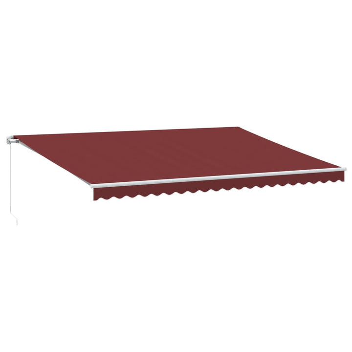 Udtrækkelig markise Bordeaux 500 × 350 cm Stof og aluminium