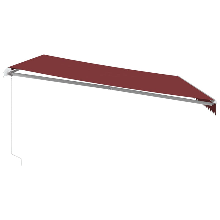 Udtrækkelig markise Bordeaux 500 × 350 cm Stof og aluminium