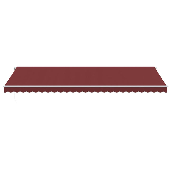 markise med LED-lys 600x350 cm automatisk betjening bordeaux