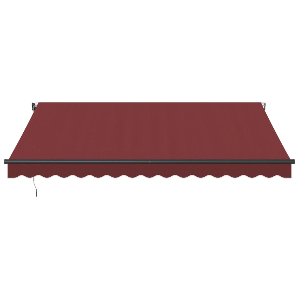 markise med LED-lys 400x350 cm automatisk betjening bordeaux