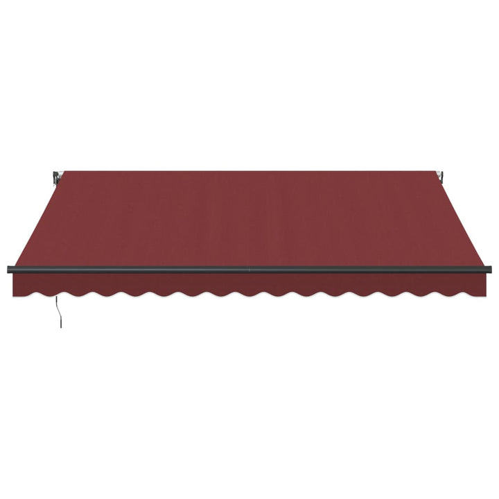 markise med LED-lys 400x350 cm automatisk betjening bordeaux