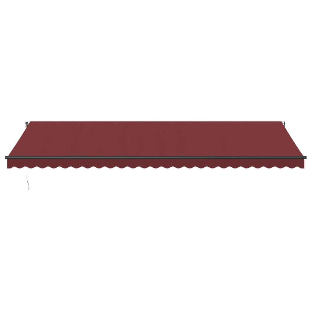 markise med LED-lys 600x350 cm automatisk betjening bordeaux