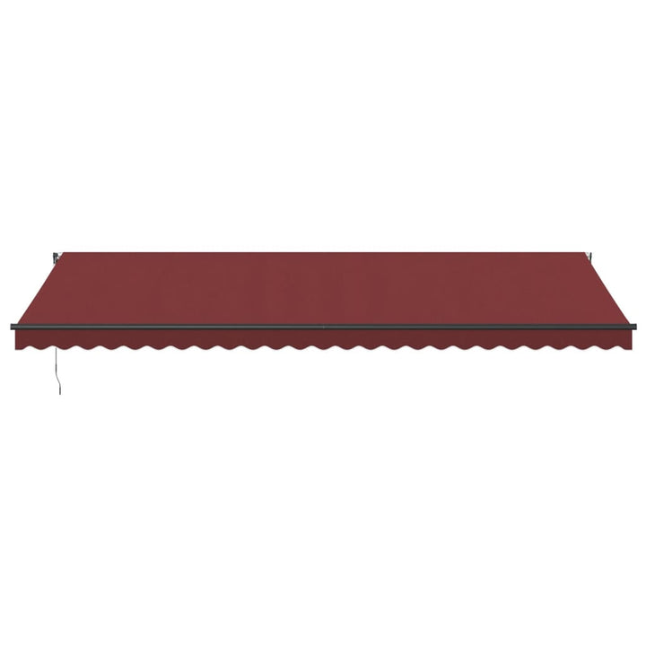 markise med LED-lys 600x350 cm automatisk betjening bordeaux