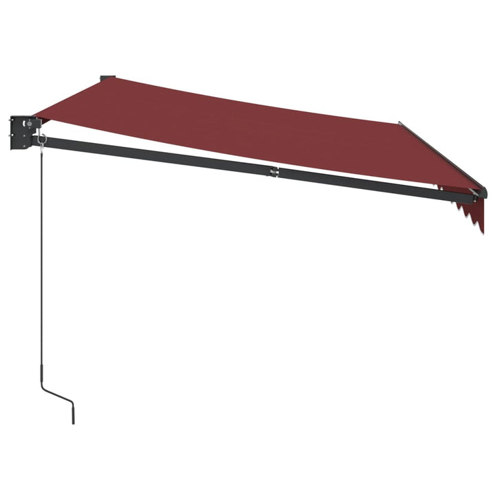 markise 350x250 cm manuel betjening bordeauxfarvet