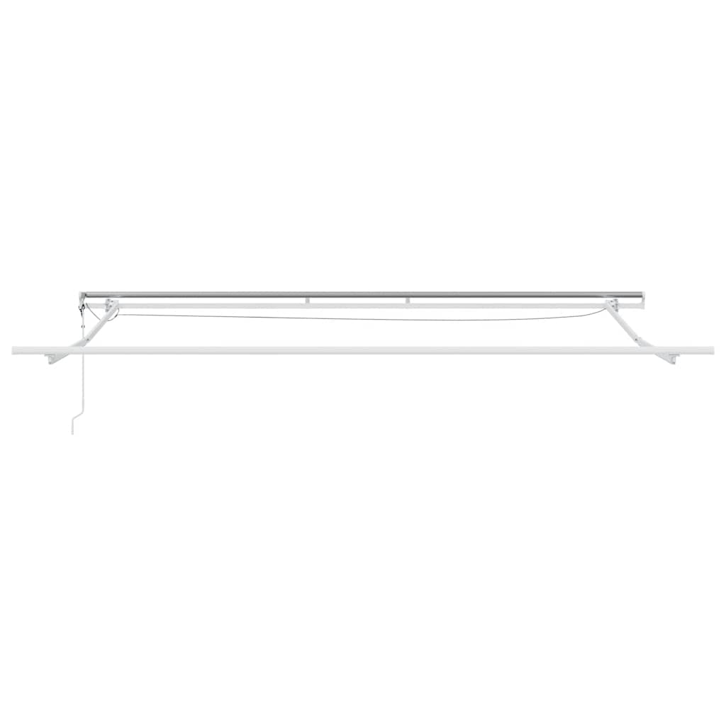 markise med LED-lys 400x300 cm automatisk betjening brun