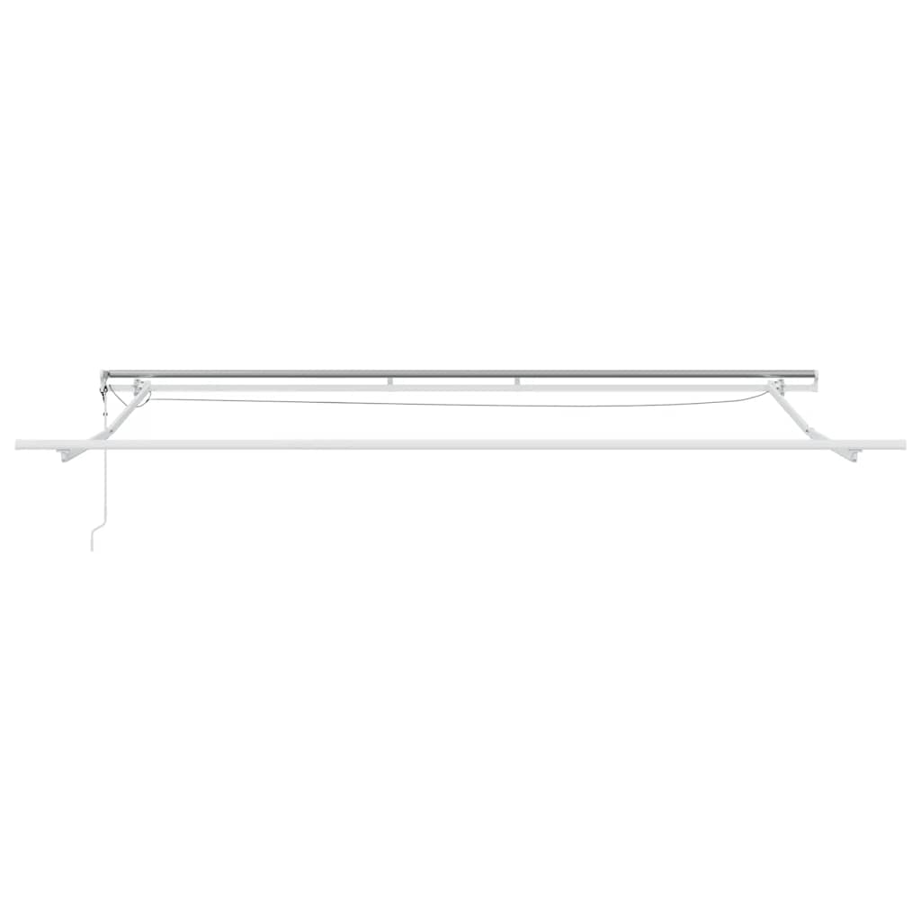 markise med LED-lys 450x300 cm automatisk betjening brun