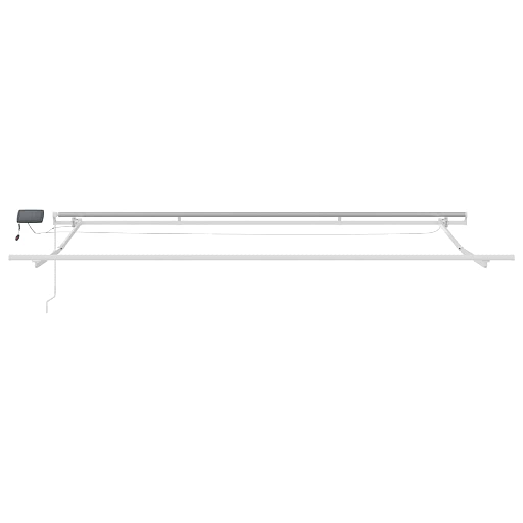 markise med LED-lys 500x300 cm automatisk betjening brun