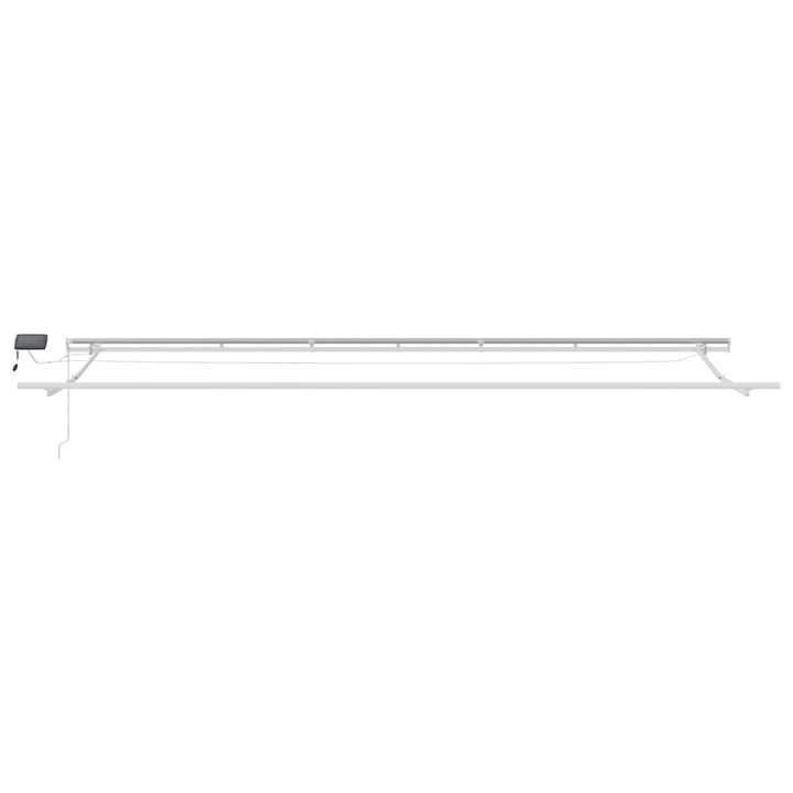 markise med LED-lys 600x300 cm automatisk betjening brun