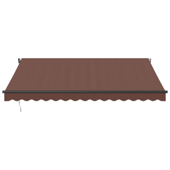 markise med LED-lys 400x350 automatisk betjening brun