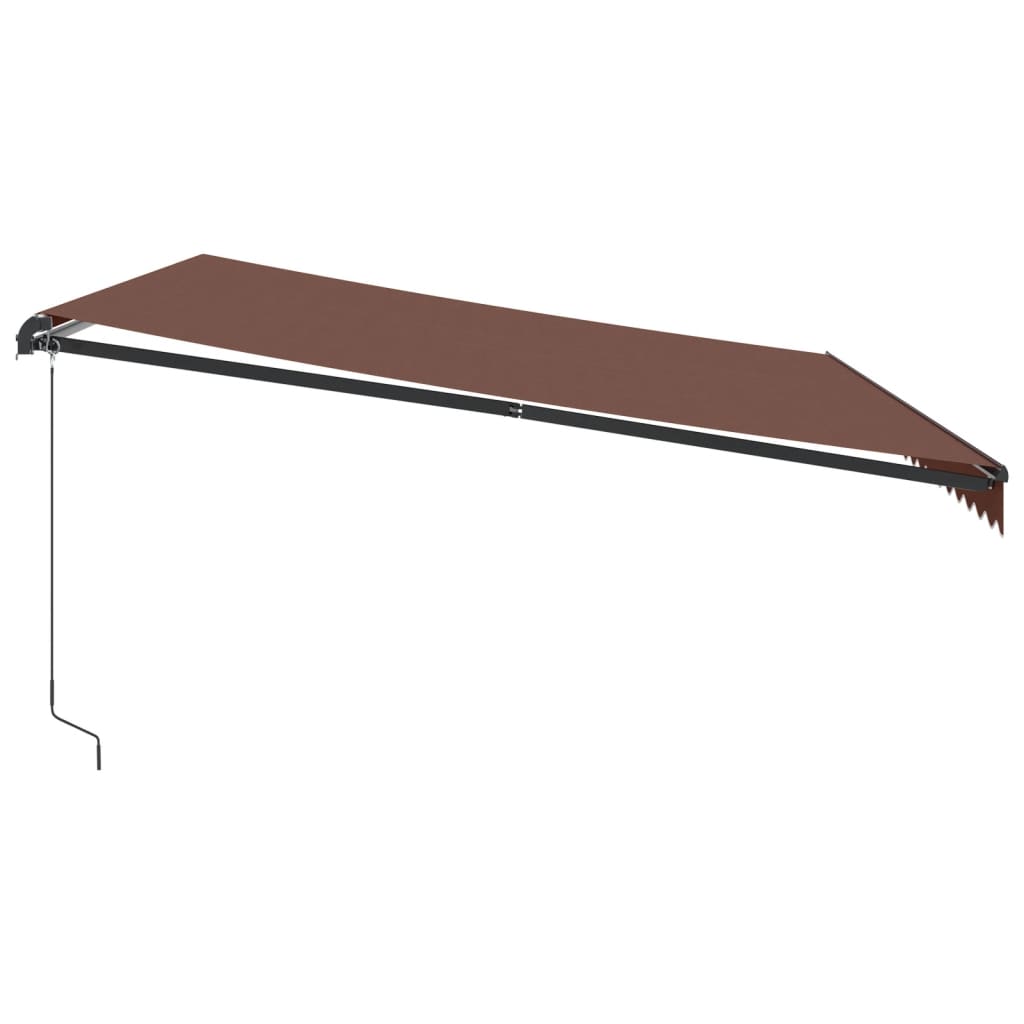 markise 500x350 cm automatisk betjening brun
