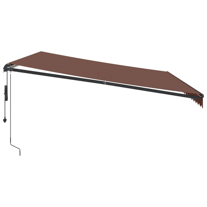 Udtrækkelig markise Brun 500 × 350 cm Polyester