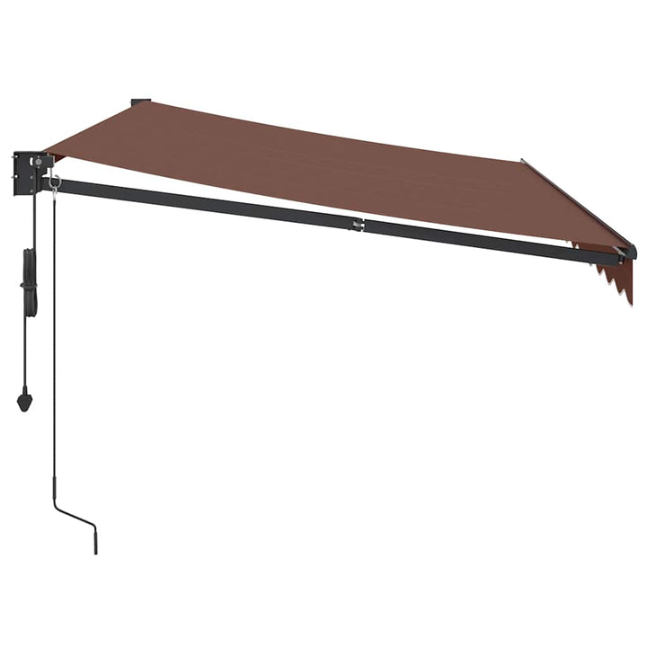 markise 350x250 cm automatisk betjening brun