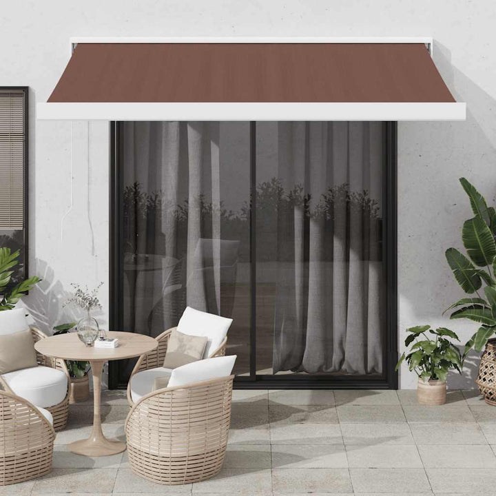 markise 350x250 cm manuel betjening brun
