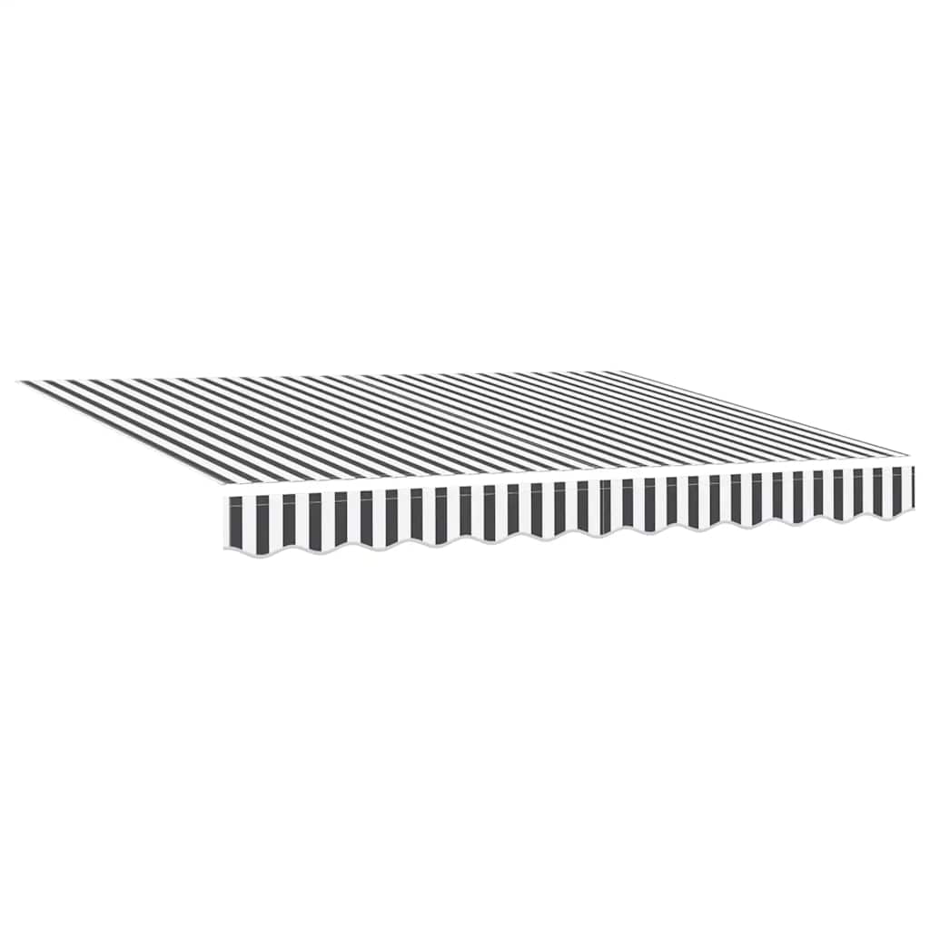 markise 300x250 cm automatisk betjening antracitgrå og hvid