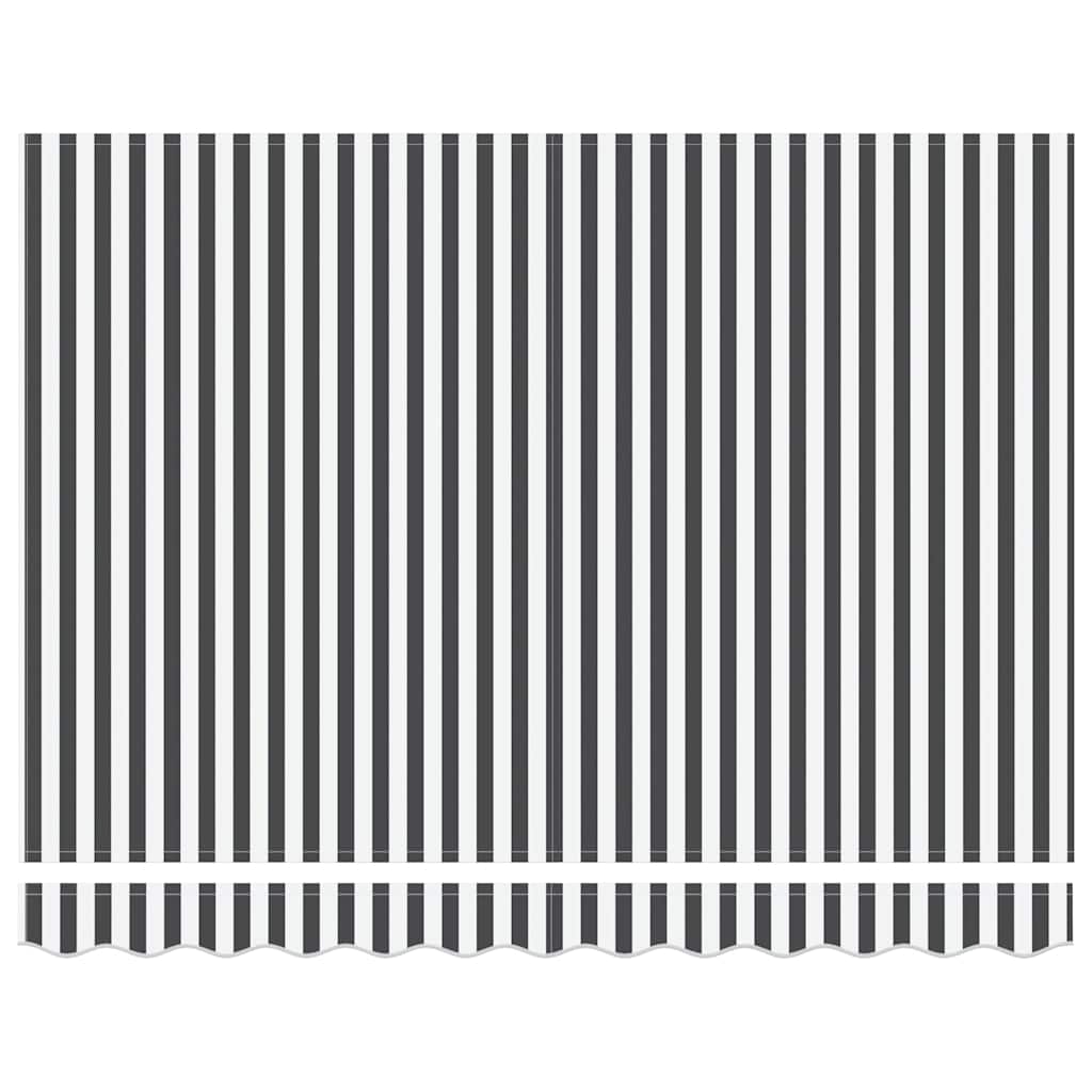 markise 300x250 cm automatisk betjening antracitgrå og hvid