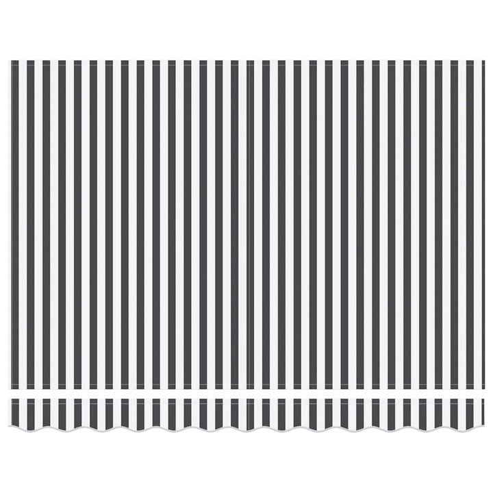 markise 300x250 cm automatisk betjening antracitgrå og hvid