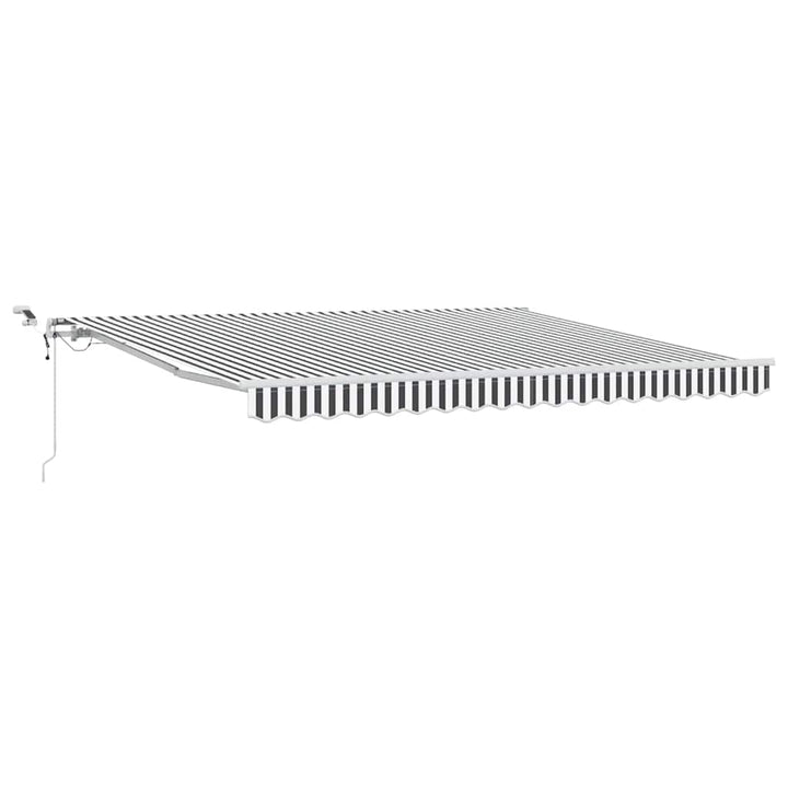 markise m. LED 400x300 cm automatisk betjening antracitgrå hvid
