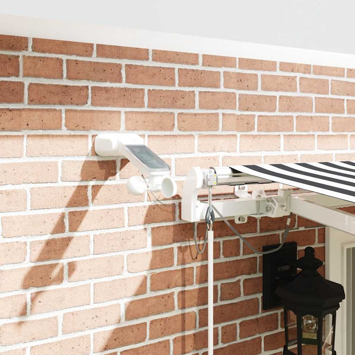 markise m. LED 400x300 cm automatisk betjening antracitgrå hvid